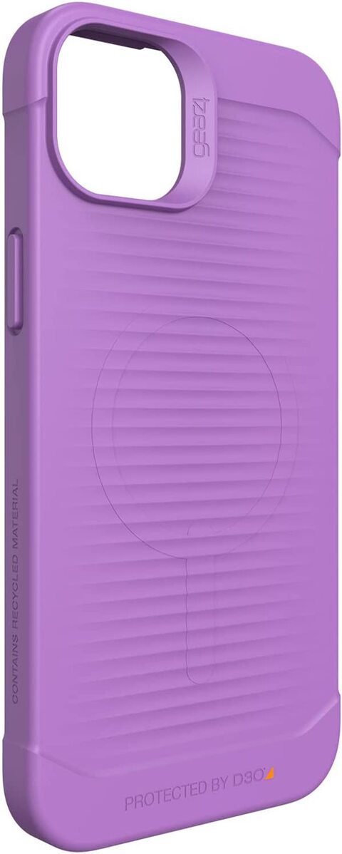 Gear4 Havana Snap designed for iPhone 14 case cover compatible with MagSafe with D3O Impact Protection upto 10 Feet / 3 Meter- Purple