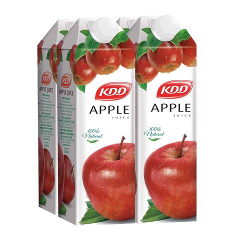 Buy KDD Juice Apple 1L x Pack of 4 in Saudi Arabia