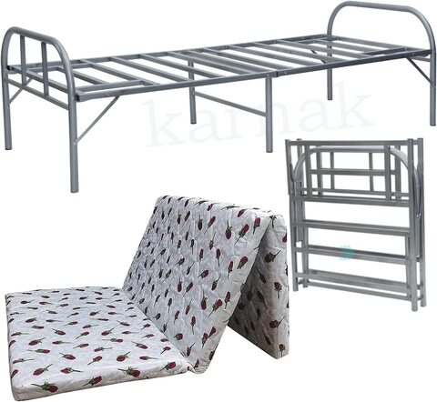 Folding bed store with mattress