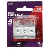 Own Buy 5289210 Zinc-Plated Inside Corner Brace (3.8 cm, Silver)