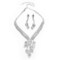 Tanos - Fashion Bling Bling Silver Plated Set (Necklace &amp; Earring) Leaf Design Crystal Rhinestone