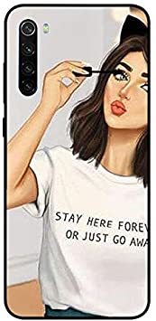 Theodor - Xiaomi Redmi Note 8 Case Cover Girl Making Eyebrow Flexible Silicone Cover