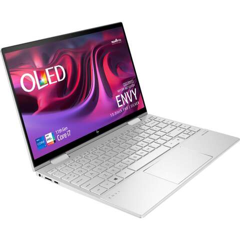 HP ENVY 13M-BD1033DX x360 Touchscreen Laptop - 13.3" FHD, Core™ i7-1195G7 - 8GB RAM, 512GB SSD, Irish Graphics, FP Reader, Windows 11 - Silver