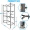 SKY-TOUCH 4-Tier Heavy Duty 8 Bottles of 5 Gallon Water Organizer Space Saver, Sturdy and Durable Storage Stand for Office, Home and Gym, Silver 45.3cm*28.2cm*13cm