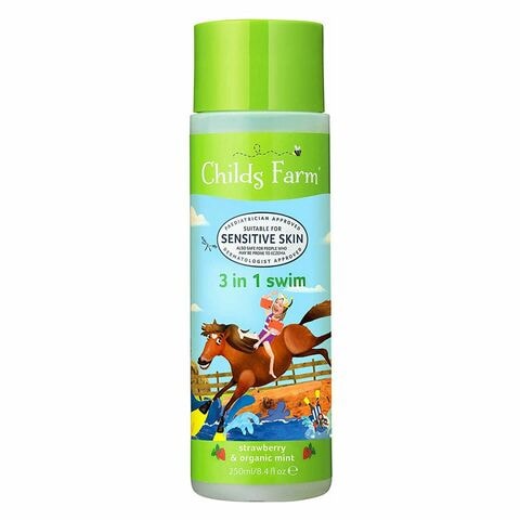Childs Farm 3-In-1 Strawberry And Organic Mint Swim Wash Brown 250ml