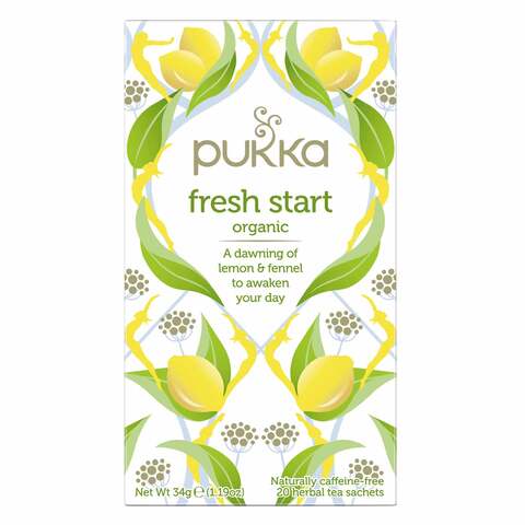 Pukka Fresh Start Organic Herbal Tea Bags 34g (20 Pieces)