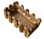 اشتري Lingwei - 16X8.5X7Cm Natural Wooden Fence For Artificial Plants Flowers Box Home Garden Decoration في الامارات