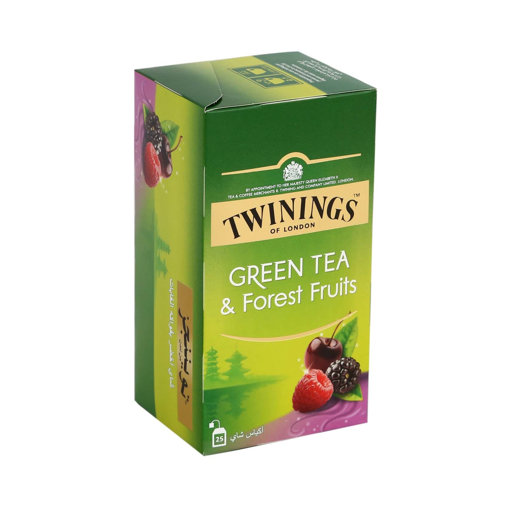 الجاسوس أعد العشاء يعدل  اشتري تويننجز شاي أخضر بفواكه الغابات 1.5غ×25