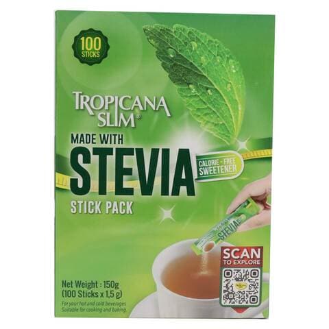 Tropicana Slim Stevia Calorie Free Sweetener Sticks 150g