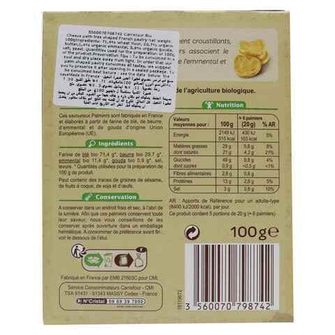 Carrefour Bio Cheese Palms French Pastry 100g