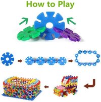 Generic 450Pcs Snowflake Building Blocks Flakes Set Toy Interlocking Plastic Disc Educational Stem Toys For Boy And Girls Ideal From Age 6 To Adult