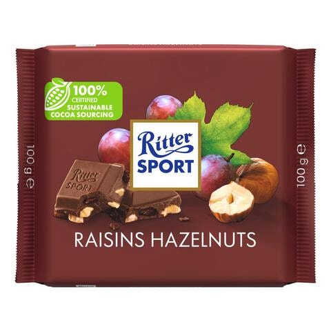 Ritter Sport Raisins Hazelnuts Chocolate 100g