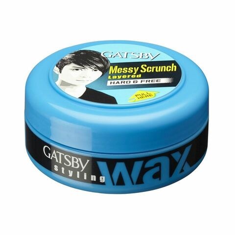 Gatsby Messy Scrunched Layered Hard And Free Hair Styling Wax 75g