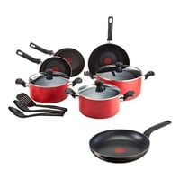Tefal G6 Super Cook Cookware Set With Frying Pan 32cm Red And Black 13 PCS