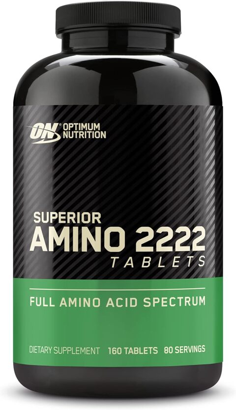 Optimum Nutrition Superior Amino 2222 Tablets, Complete Essential Amino Acids, EAAs to Maintain Muscle Tissue - 160 Tablets