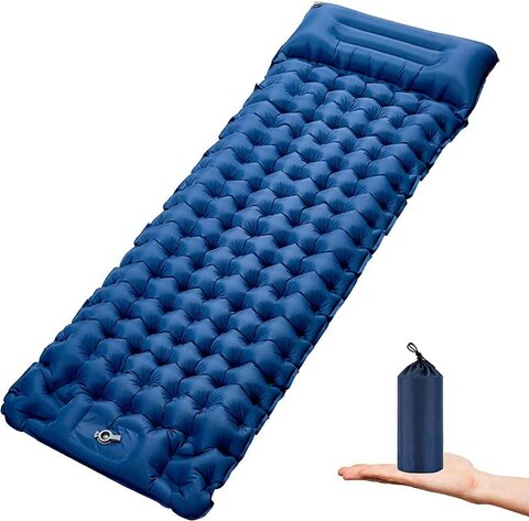 Coolbaby Single Camping Sleeping Pad, Inflatable Camping Pad Ultralight Sleeping Mat With Pillow For Camping Hiking Traveling, Durable &amp; Waterproof