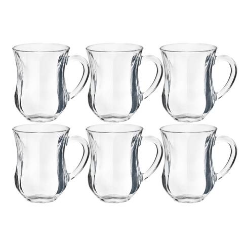 Tea Mug Set Clear 130ml x6