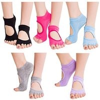 Lushh Yoga Socks for Yoga Mat Non Slip Exercise, for Women and Men Pilates Toeless Non Skid Sticky Grip Socks - Fitness, Dance, Barre, Ballet,Aerial-One size fits all , Color Pink