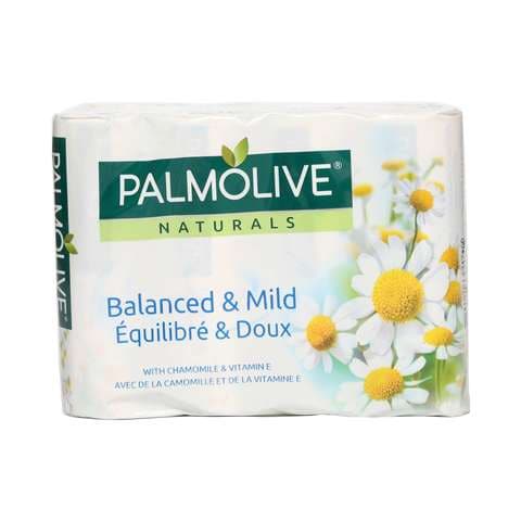 Palmolive Naturals Balanced &amp; Mild Bar Soap Chamomile &amp; Vitamin E 90g&times;4