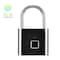 Generic-Smart Fingerprint Padlock Small Size Padlock Cabinet Fingerprint Lock Dormitory Anti-theft Lock O10 Black