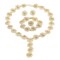 Tanos - Fashion Gold Plated Set (Necklace &amp; Earring) Flower Design Crystal Rhinestonei