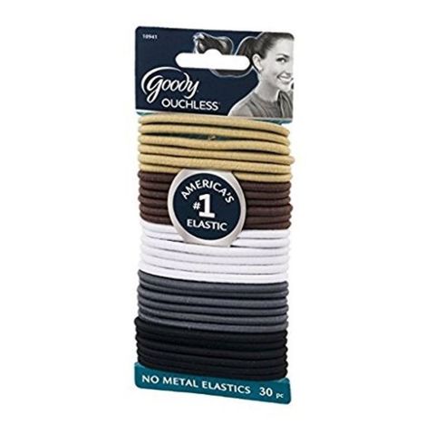 Goody Women&#39;s Ouchless Braided Java Bean Elastics, Neutral, 30 Count