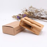 Generic Wood Cell Phone Stand With Sound Amplifier Bamboo Desktop Mobile Phone Speaker Holder Light Weight Portable Smartphone