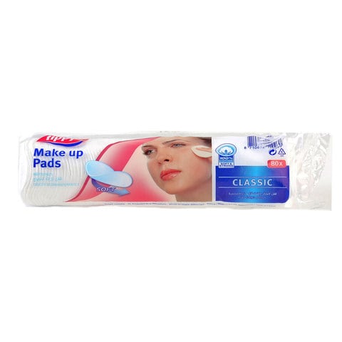 Tippys Classic Cotton 80 Make Up Pads White