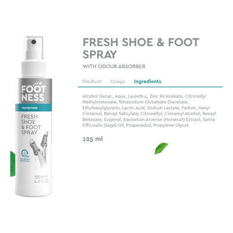 Footness Shoe And Foot Spray Clear 125ml