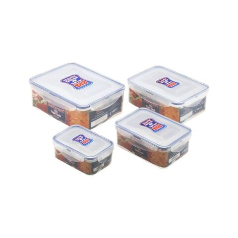 Zahran Tight Lock Food Container - 4 Count - Clear