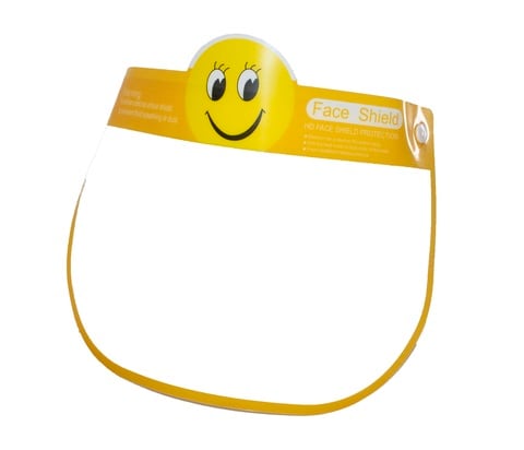 Talabety Kids Full Face Shield Mask Anti Spitting Protective Safety Cover (Smiley Face Yellow)