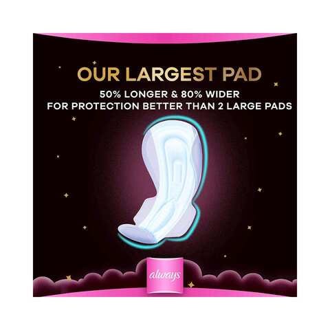 Always Dreamzz pad Cotton Soft Maxi Thick Night long sanitary pads with wings 20 pad count