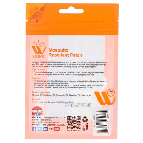 Home Mosquito Repellent Patch Deet-Free 6pcs