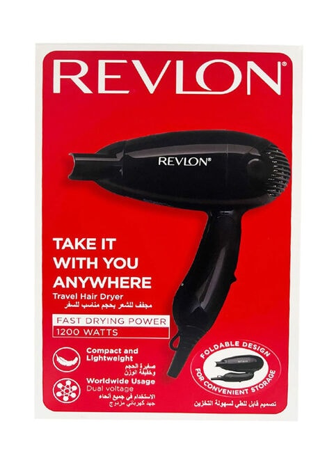 Revlon Voyage Travel Folding Hair Dryer, Black