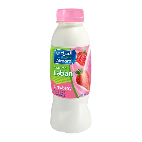 buy almarai flavored laban strawberry 340 ml online shop fresh food on carrefour saudi arabia