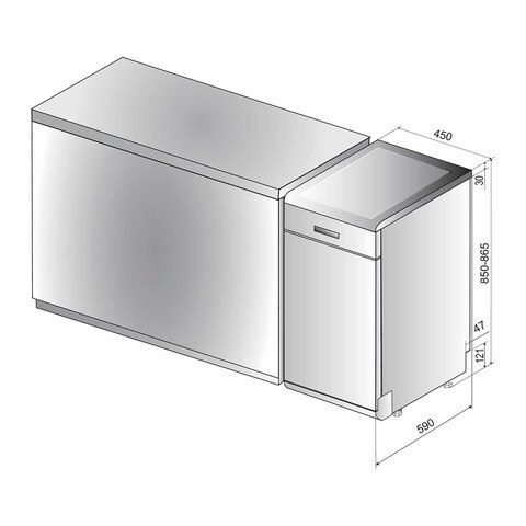 Indesit Dishwasher, 6 Programs, 10 Place Settings, White - DSFE1B10