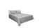 Hotel Linen Klub Double Bed Sheet 3pcs Set , 100% Cotton 250Tc Sateen 1cm Stripe, Size: 220x240cm + 2pc Pillowcase 50x75cm , Silver