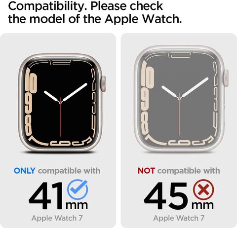 Spigen Thin Fit designed for Apple Watch Series 7 (41mm) Case Cover - Crystal Clear