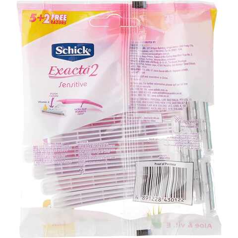 Schick Exacta 2 Sensitive Razor Pink 7 count