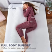 LUNA HOME Trendy Long Body Hugging Pregnancy Pillow, Skin-friendly Bedroom Bedding Accessories (50x138 cm 1.6kg)