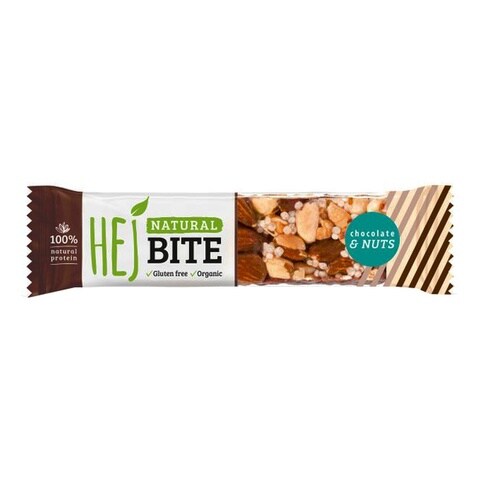 Hej Natural Bite Chocolate And Nuts Bar 40g