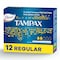 Tampax Cardboard Applicator Regular Absorbency Tampons White 12 count