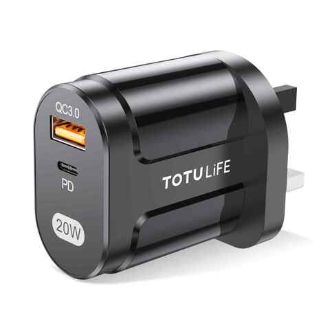 Totu Life Pure Series Wall Charger Black
