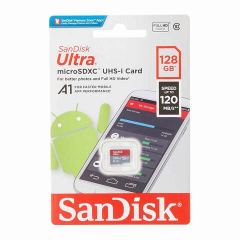 SanDisk Ultra SDXC UHS-I Micro SD Card 128GB Grey