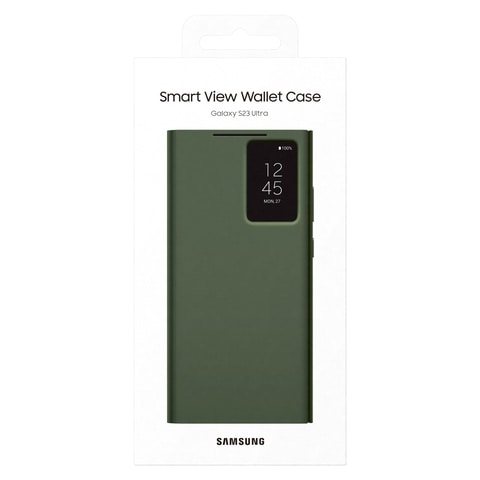 Samsung Smart View Wallet Case For Galaxy S23 Ultra Green