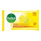 Buy Dettol Anti Bacterial Fresh Skin 10 Wipes in UAE