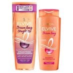 اشتري LOral Paris Elvive Dream Long Straight Shampoo 600ml + Shampoo 400ml في الامارات