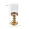 AlHoora,10*10*H30cm Gold Turkish Moroccan Arabic Design Candle Stand With Glass Candle Holder With Box