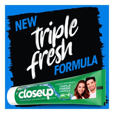 Close Up Triple Fresh Gel Toothpaste Menthol Fresh 120ml