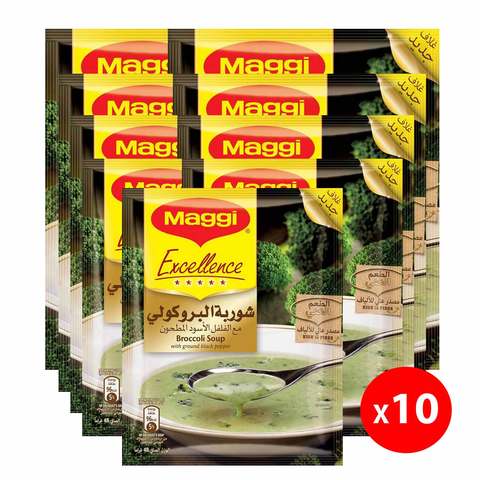 Buy Maggi Broccoli Soup With Ground Black Pepper 48 G X 10 Online Shop Food Cupboard On Carrefour Saudi Arabia